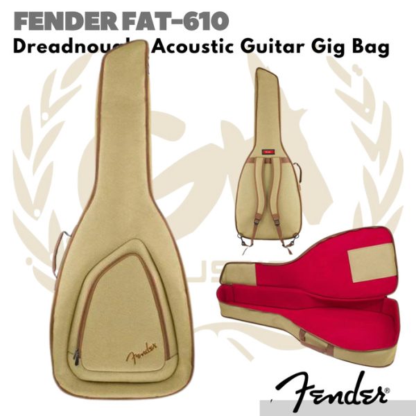 Fender FAT610 Dreadnought Acoustic Guitar Gig Bag | Tas Gitar Akustik