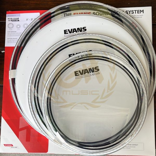 Evans Pack EC2S Clear Rock + 14" HDD EPP-EC2SHDD-R - Drum Head - Image 2