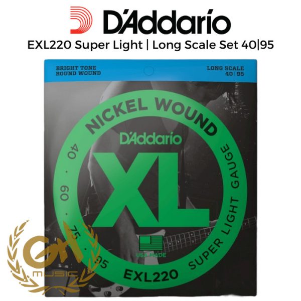 D'Addario EXL220 Super Light / Long Scale Set 40|95 SENAR BASS