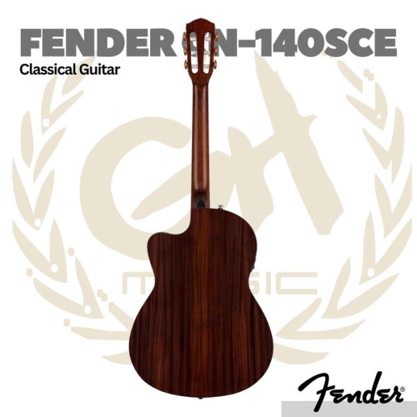 Fender CN-140SCE Nylon Classical Guitar w/Case - Gitar Klasik Nilon - Image 2