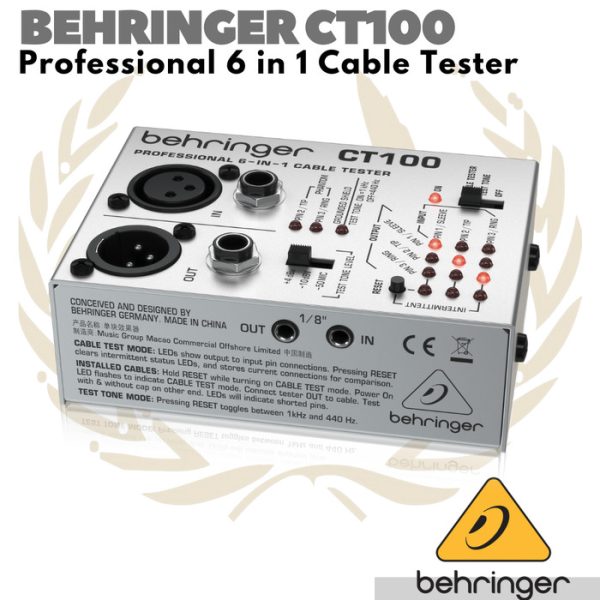 BEHRINGER CT100 Professional 6 in 1 Cable Tester | Alat Tes Cek Kabel - Image 2