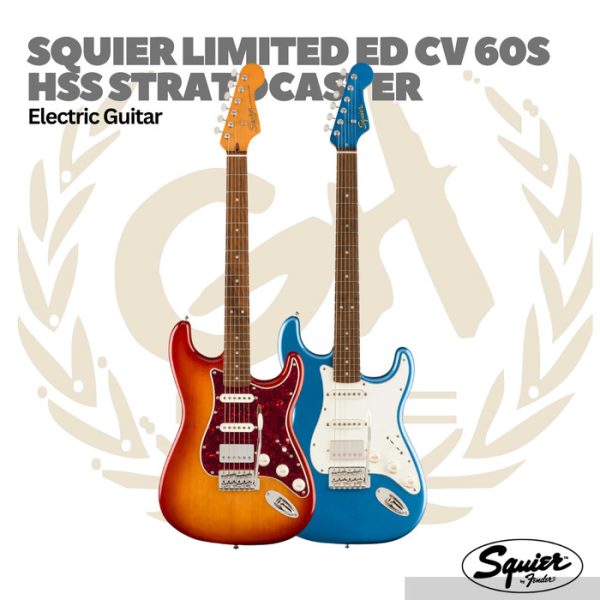 Squier Limited Edition Classic Vibe 60s Stratocaster HSS Electric Guitar Laurel FB - Gitar Elektrik