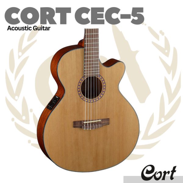 Cort CEC-5 Nylon Classical Guitar - Gitar Akustik Klasik - Image 2