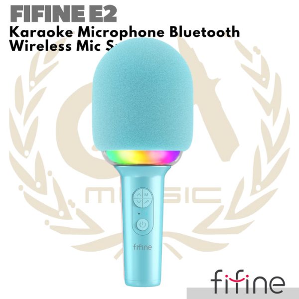 FIFINE E2 Karaoke Microphone Bluetooth Wireless Mic Speaker