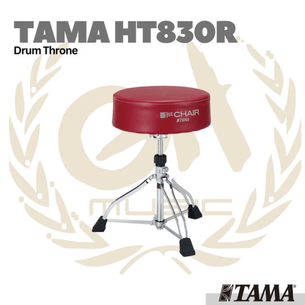 TAMA HT830R 1st Chair Round-Rider XL Red Trio Drum Throne - Kursi Drum