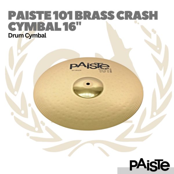 Paiste 101 16" Brass Crash Cymbal - Cymbal Drum - Image 2