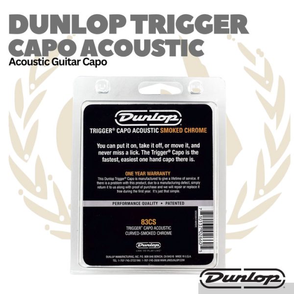 JIM DUNLOP 83CS TRIGGER CAPO ACOUSTIC CURVED SMOKE - Kapo Gitar - Image 5