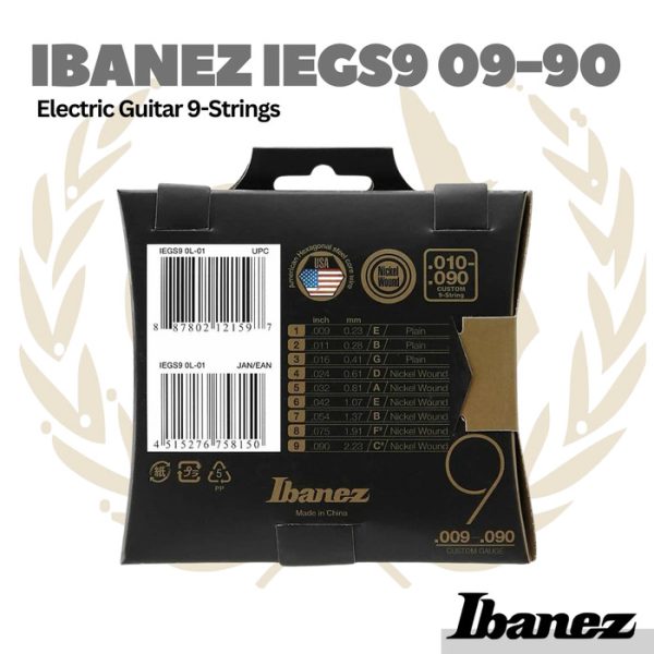 Ibanez IEGS9 9-String Electric Guitar Strings - Senar Gitar - Image 2