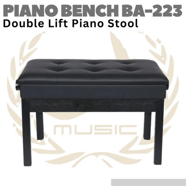 BA-223 Double Lift Piano Bench Stool | Kursi Keyboard BA223 - Image 2