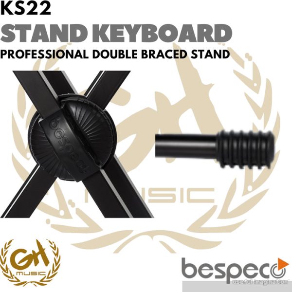 BESPECO KS22 Double Braced Keyboard Stand - Image 3