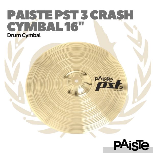 Paiste PST3 16" Crash Cymbal - Drum Cymbal