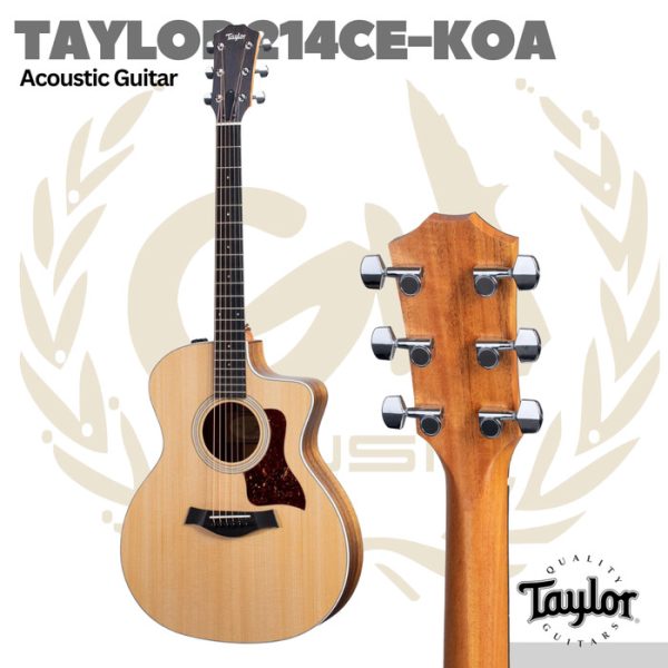 Taylor 214ce-K Koa Grand Auditorium Acoustic Guitar - Gitar Akustik