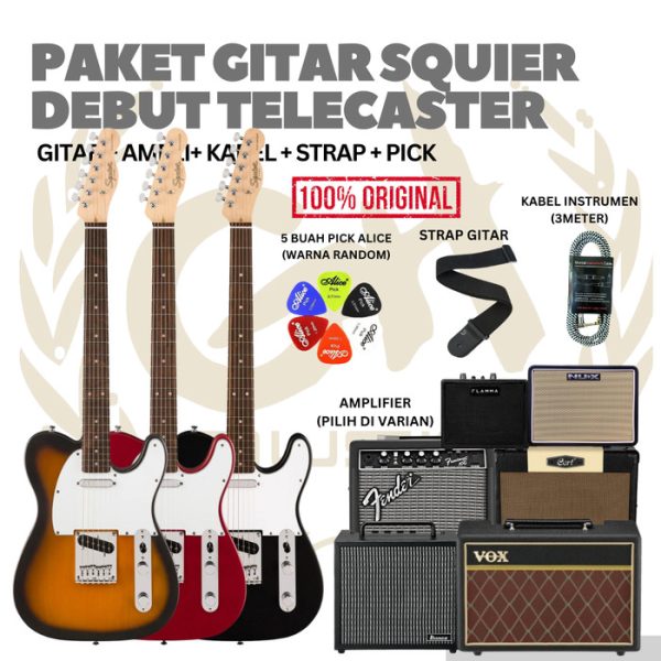 PAKET GITAR SQUIER DEBUT TELECASTER Electric Gitar | GUITAR PACK