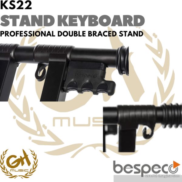 BESPECO KS22 Double Braced Keyboard Stand - Image 2