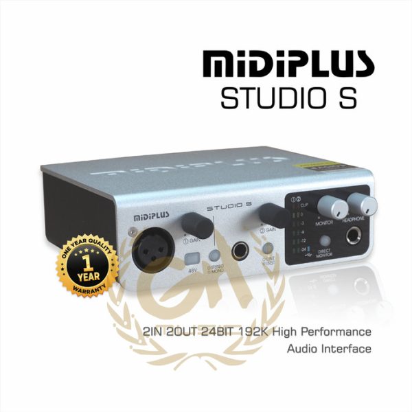 MIDIPLUS STUDIO S SOUNDCARD utk Mic Microphone RECORDING ZOOM GAMING