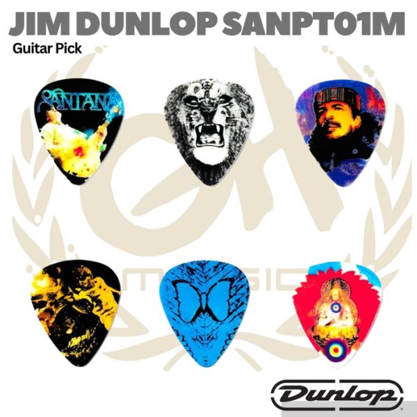 Jim Dunlop Santana Medium Pick SANPT01M - Pik Gitar Bass isi 6 - Image 2