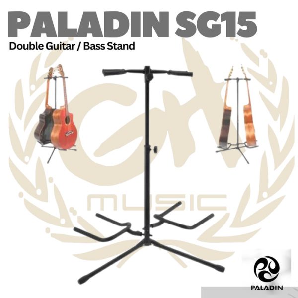 Paladin SG15 Double Guitar Bass Stand - Stan Gitar Bass Multi - Image 2