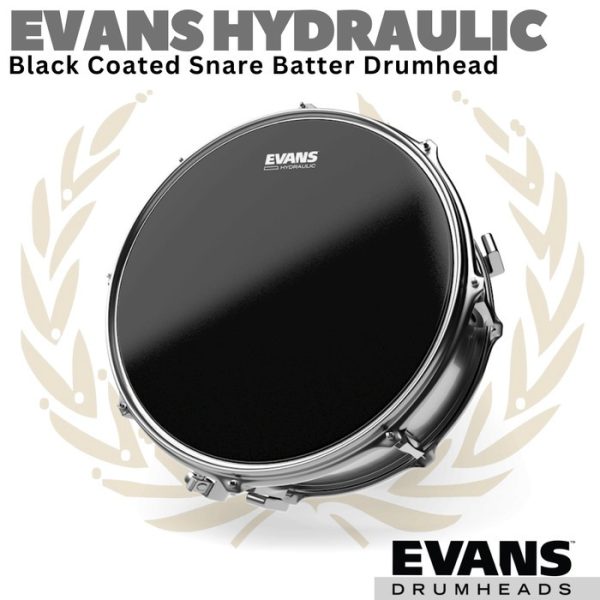 EVANS HYDRAULIC Black Coated Snare Drum Batter | 13 14 Inch Drumhead - Image 2