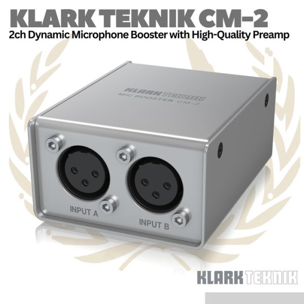 Klark Teknik MIC BOOSTER CM-2 2 Channel Dynamic Microphone Booster