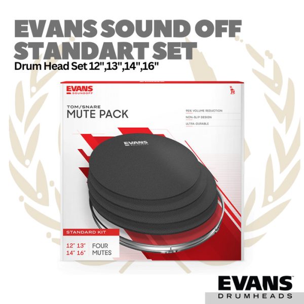 Evans SoundOff Standart Set (12"13"14"16") - Drum Mute Head - Image 2