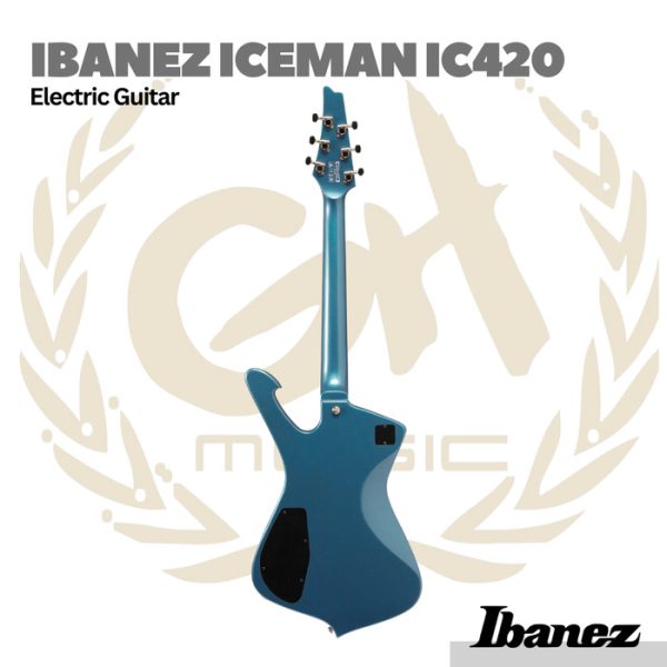 Ibanez Iceman IC420-ABM Electric Guitar w/IC Bag - Ice Blue Metallic | Gitar Elektrik Original - Image 2