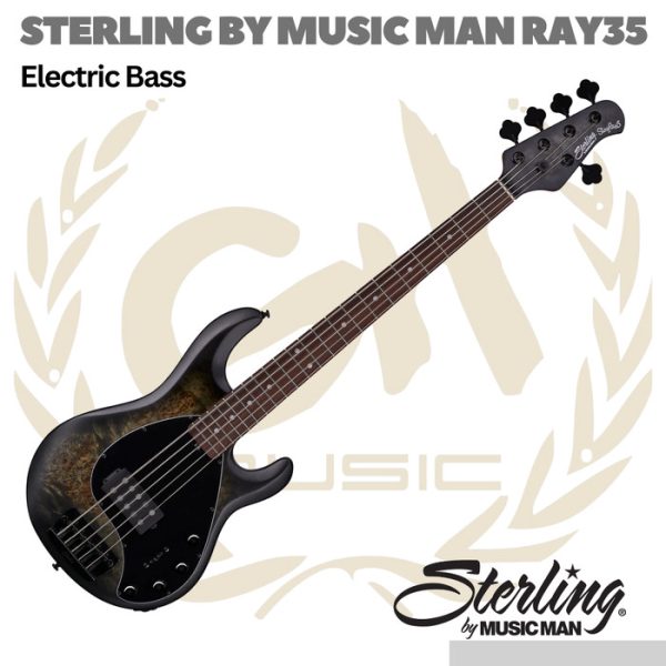 Sterling by Musicman RAY 35 Poplar Burl Electric Bass - Bass Elektrik