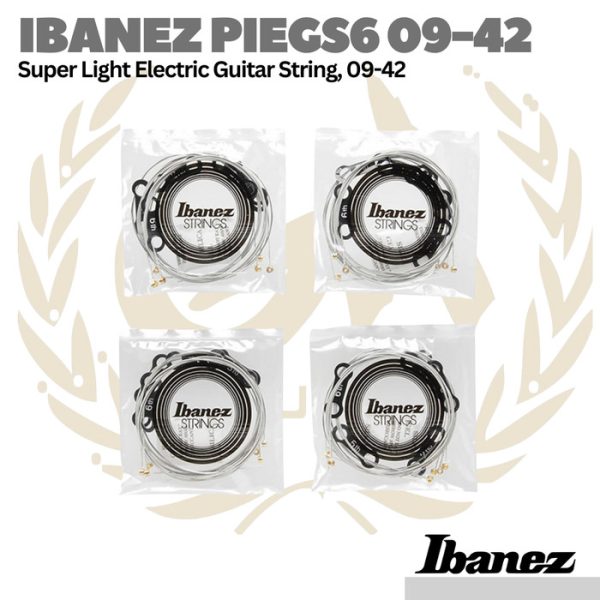 Ibanez PIEGS6 09-42 Super Light Electric Guitar Strings 4-pack - Image 2