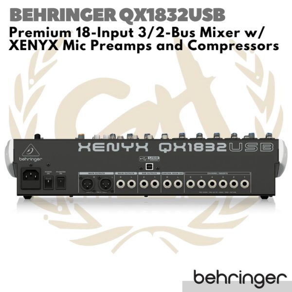 Behringer Xenyx QX1832USB Premium 18-Input 3/2-Bus Mixer USB Interface - Image 2