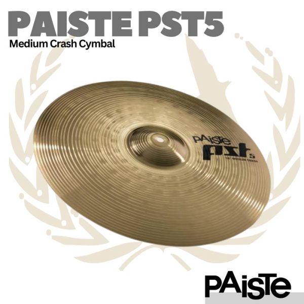 Paiste PST5 Medium Crash Cymbal - PST-5 - Image 2