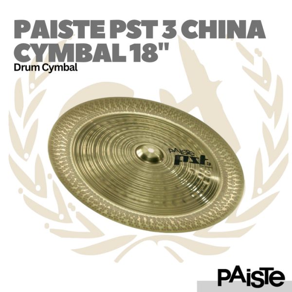 Paiste PST3 18" China Cymbal - Chinese Drum Cymbal - Image 2