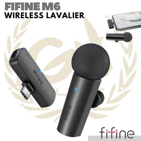 FIFINE M6 Handphone Wireless Lavalier Microphone | Mic Hp Clip On C