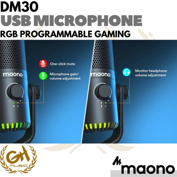 MAONO DM30 RGB Programmable Gaming USB Microphone - Image 5