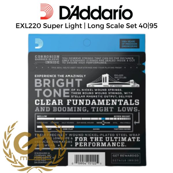 D'Addario EXL220 Super Light / Long Scale Set 40|95 SENAR BASS - Image 2