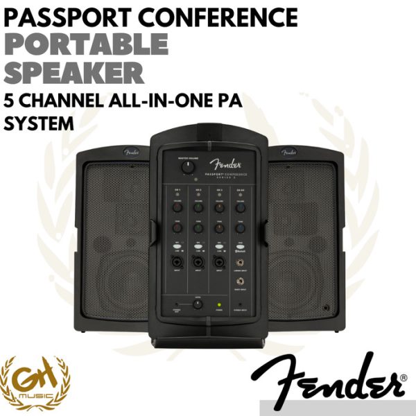 Fender Passport Conference 2 Portable Speaker Power Mixer 175w 5CH