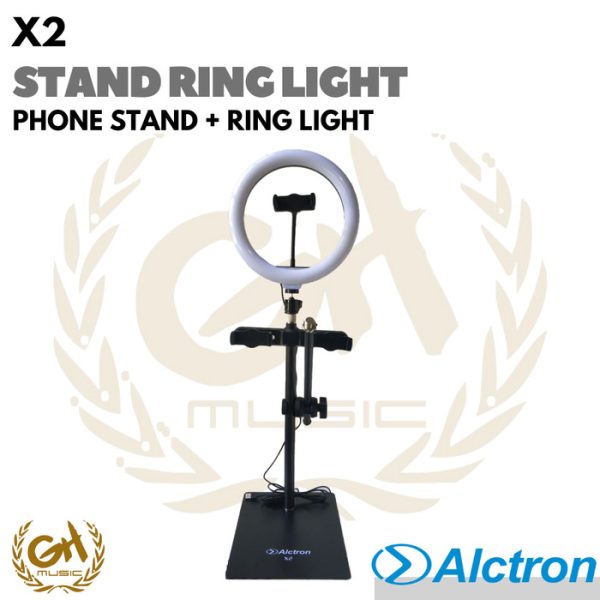 ALCTRON X2 RING LIGHT STAND, PHONE STAND + RING LIGHT