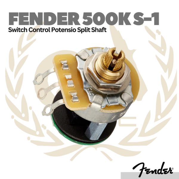 Fender 500K S-1 Switch Control Pot Split Shaft - Potensio Gitar Bass