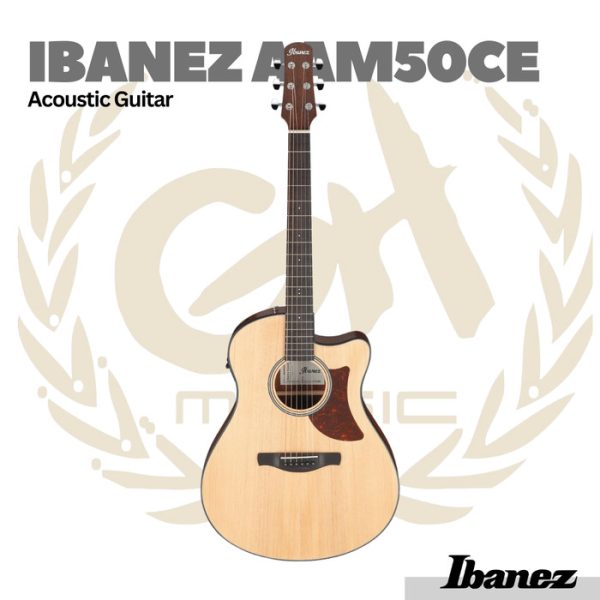 Ibanez AAM50CE Acoustic Electric Guitar - Gitar Akustik