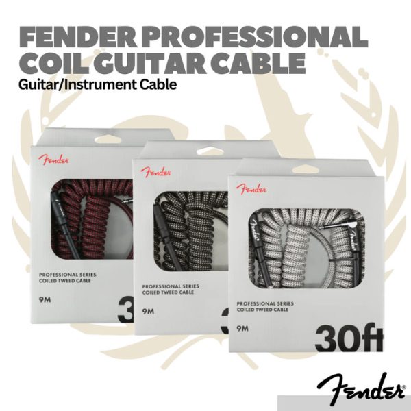 Fender Professional Coil Guitar Cable | Kabel Jack Gitar Instrumen Original