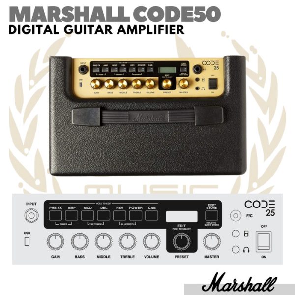 MARSHALL CODE25 Digital Combo Guitar Amplifier | Ampli Gitar CODE 25 - Image 2