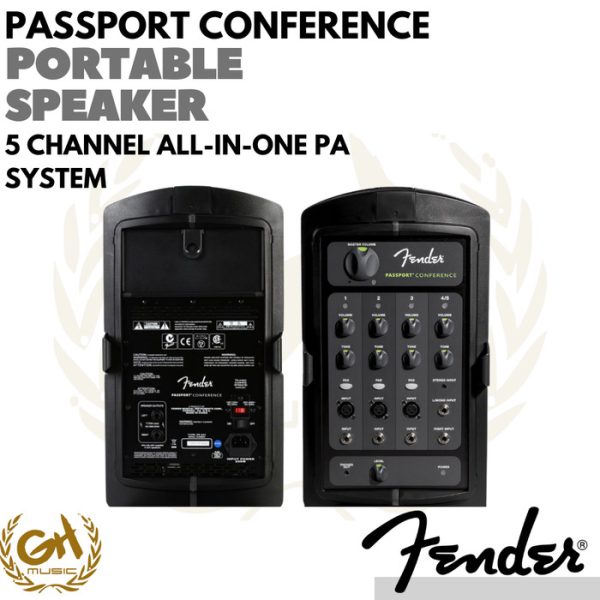 Fender Passport Conference 2 Portable Speaker Power Mixer 175w 5CH - Image 3