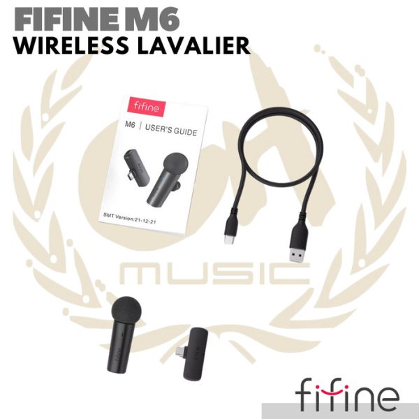 FIFINE M6 Handphone Wireless Lavalier Microphone | Mic Hp Clip On C - Image 4