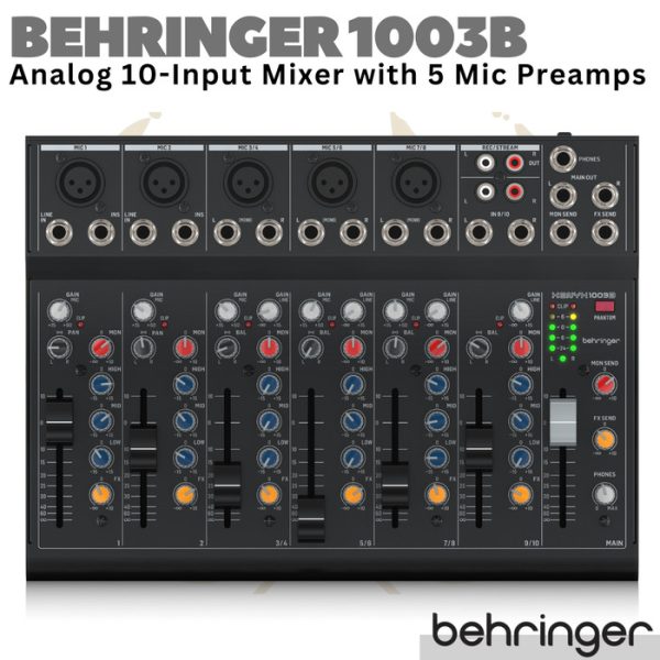 BEHRINGER XENYX 1003B Analog 10-Input Audio Mixer with 5 Mic Preamps - Image 2