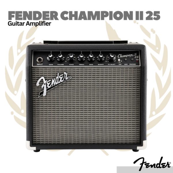 Fender Champion II 25 Guitar Combo Amplifier - Ampli Gitar Elektrik