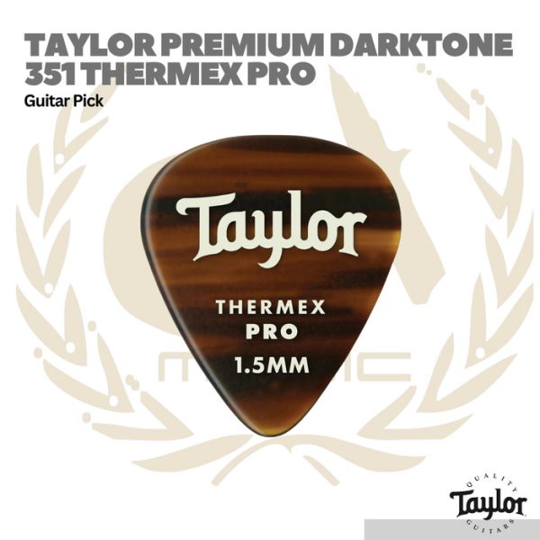 Taylor Premium DarkTone 351 Thermex Pro Picks Tortoise Shell 1.50mm 6-Pack