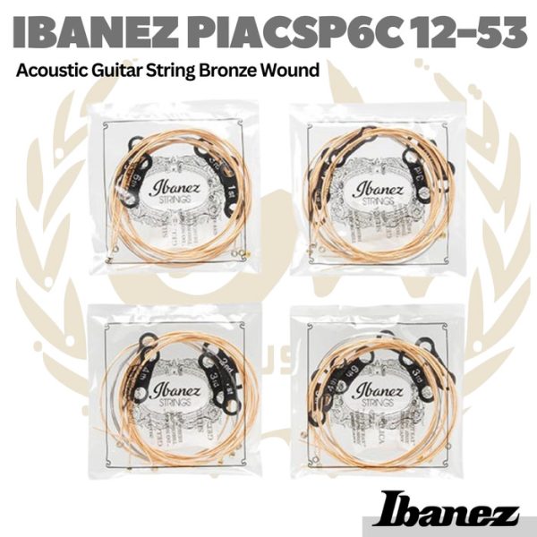 Ibanez PIACSP6C 12-53 Light Acoustic Guitar Strings 4-pack - Senar - Image 2