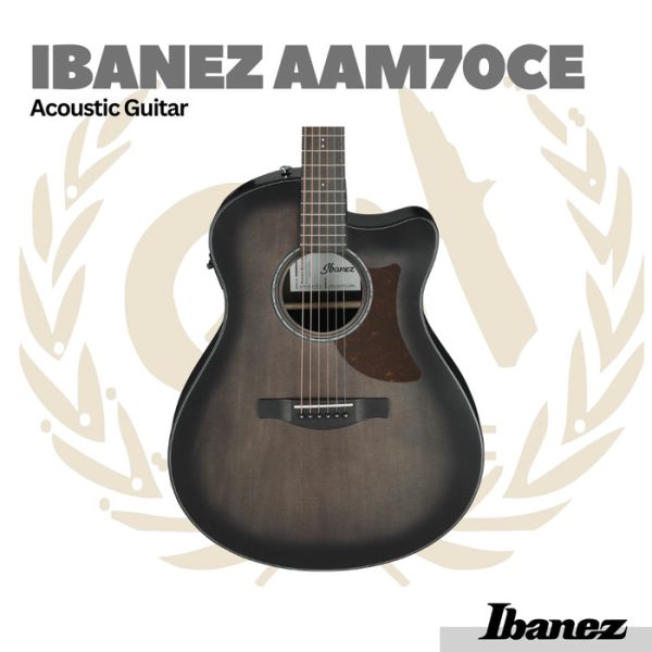 Ibanez AAM70CE Acoustic Guitar w/Gloss Top - Gitar Akustik - Image 3