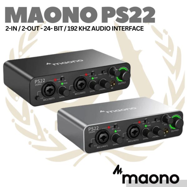 MAONO PS22 Audio Interface | Recording Live Streaming Gaming Soundcard