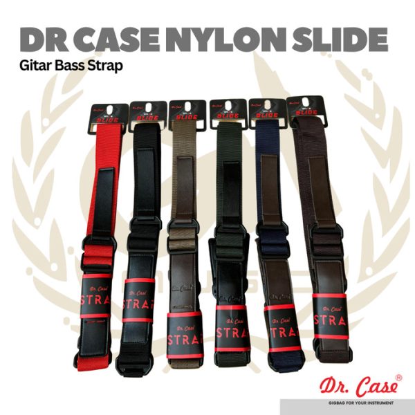 DR CASE Nylon Slide Guitar Bass Strap - Strap Gitar