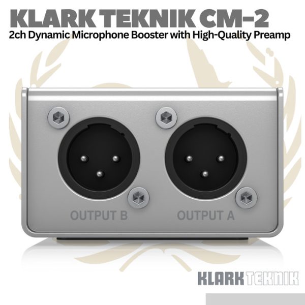 Klark Teknik MIC BOOSTER CM-2 2 Channel Dynamic Microphone Booster - Image 2