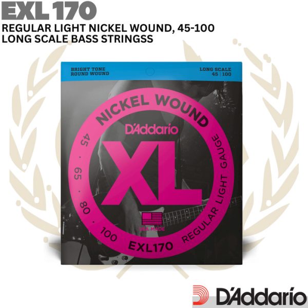 D'ADDARIO EXL170 Regular Light Long Scale Bass 45-100 | Senar Bass